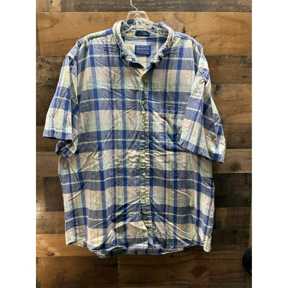 Pendleton Men's Short Sleeve Button‎ Up Size X-Large